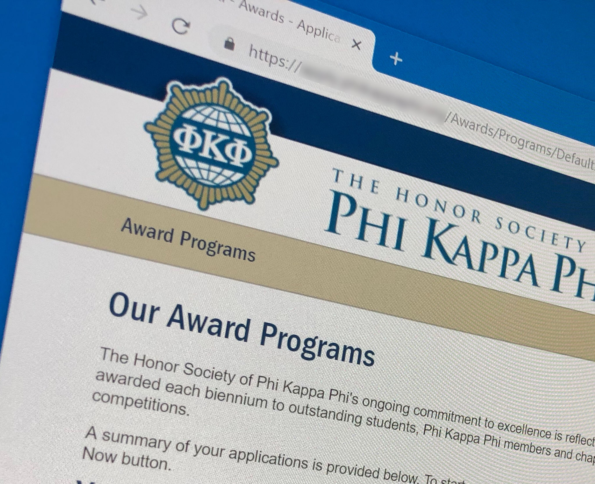 Screenshot of PKP application